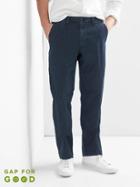 Gap Men Vintage Wash Relaxed Fit Khakis Stretch - Navy