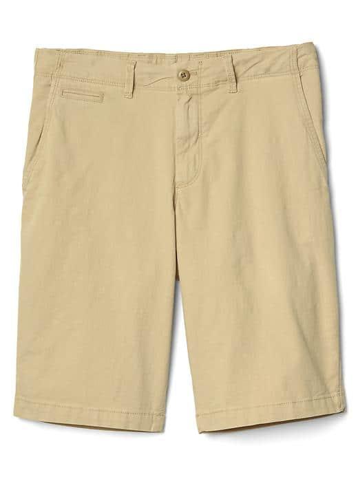 Gap Men Vintage Wash Stretch Shorts 12 - Iconic Khaki