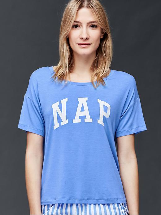 Gap Women Mix And Match Modal Nap Tee - Moore Blue