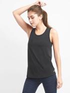 Gap Women Breathe Lattice Back Tank - Black