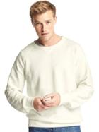 Gap Men French Terry Crewneck Pullover - New Off White