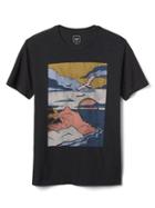 Gap Men Short Sleeve Graphic Tee - Painted Ocean