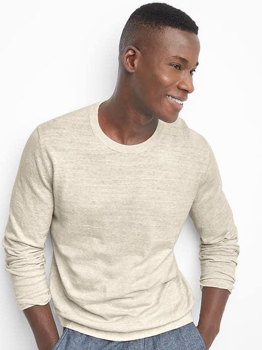 Gap Men Cotton Linen Crew Pullover - Daytona