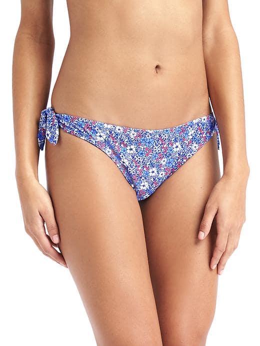 Gap Women Floral Tie Side Bikini Bottom - Blue Floral