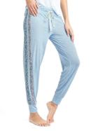Gap Women Mix And Match Print Sleep Joggers - Blue Heather