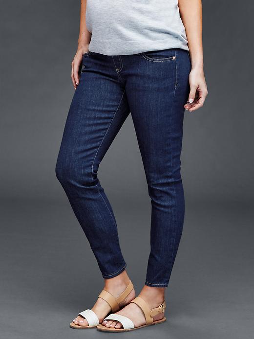 Gap Authentic 1969 Demi Panel True Skinny Crop Jeans - Dark Indigo