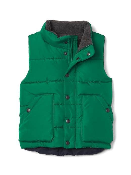 Gap Quilted Fleece Lined Vest - Palisade Green
