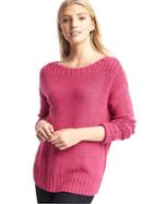 Gap Chunky Pointelle Sweater - Jellybean Pink