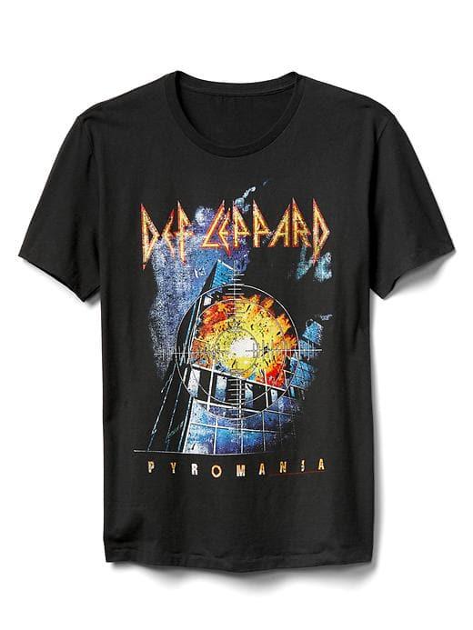 Gap Men Bold Graphic Crewneck Tee - Def Leppard Pyromania
