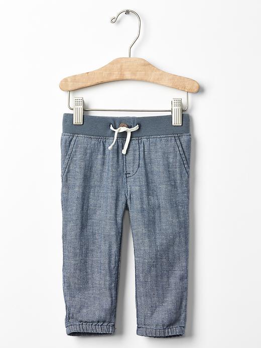 Gap 1969 Chambray Pull On Pants - Blue Denim
