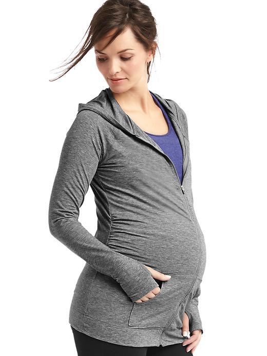 Gap Women Gapfit Breathe Zip Hoodie - New Heather Grey