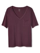Gap Women Boyfriend Tee - Plum Pie