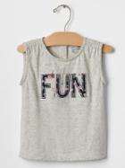 Gap Embellished Graphic Muscle Tee - B05