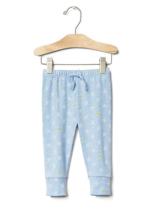 Gap Print Banded Pants - Blue Heather