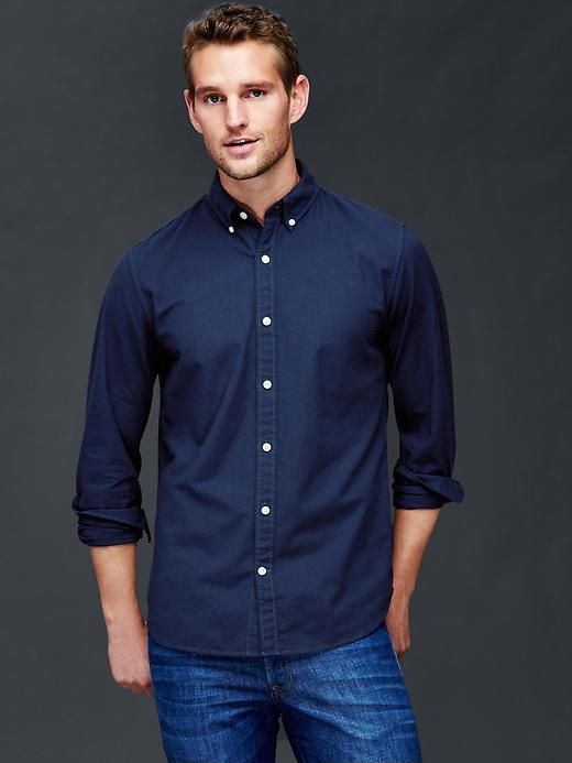 Gap Men Oxford Slim Fit Shirt - Tapestry Navy