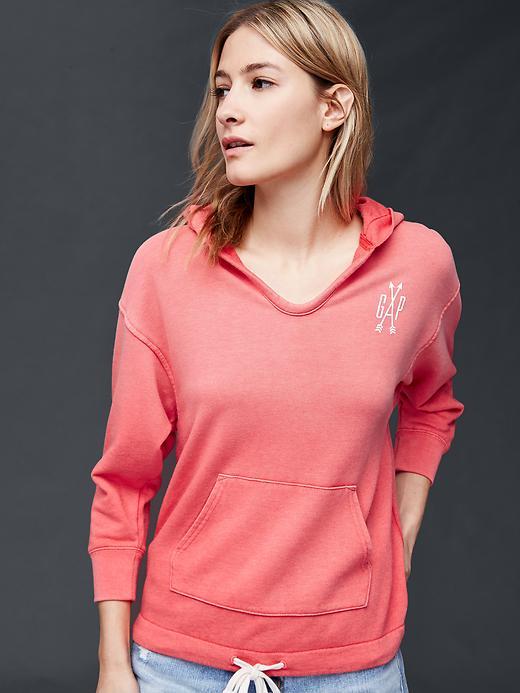 Gap Women Sun Wash Baja Hoodie - Rose Bush