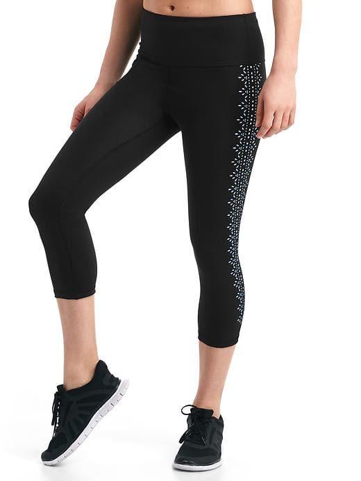 Gap Women Gfast Embroidered Crop Leggings - Black