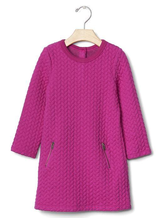 Gap Quilted Jacquard Shift Dress - Standout Pink