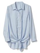 Gap Railroad Stripe Tie Front Shirt - Railroad Stripe