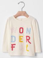 Gap Colorful Graphic Keyhole Tee - Ivory Frost