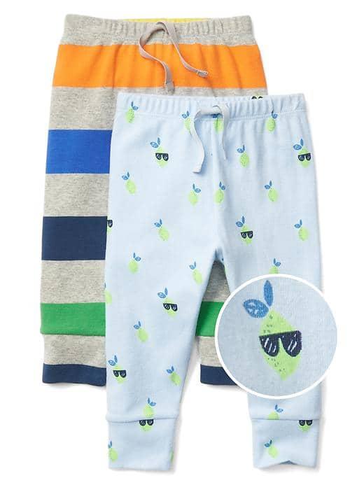 Gap Women Lime Knit Pants 2 Pack - Multi Stripe