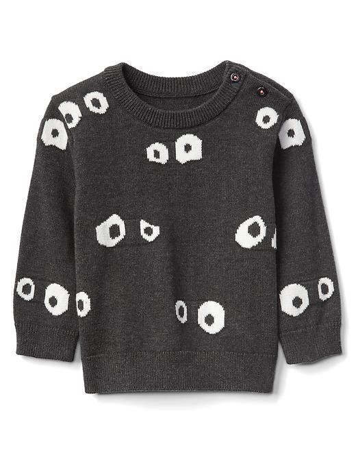 Gap Halloween Googly Eyes Sweater - Charcoal Heather