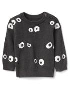 Gap Halloween Googly Eyes Sweater - Charcoal Heather