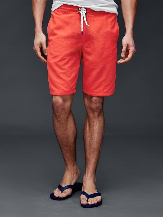 Gap Men Solid Board Shorts 10 - New Coral