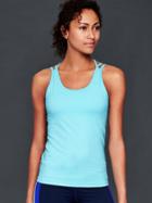 Gap Women Gapfit Interlace Back Tank - Swimming Blue