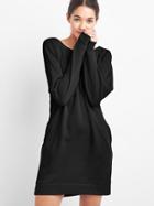 Gap Women Terry Sweatshirt Dress - True Black