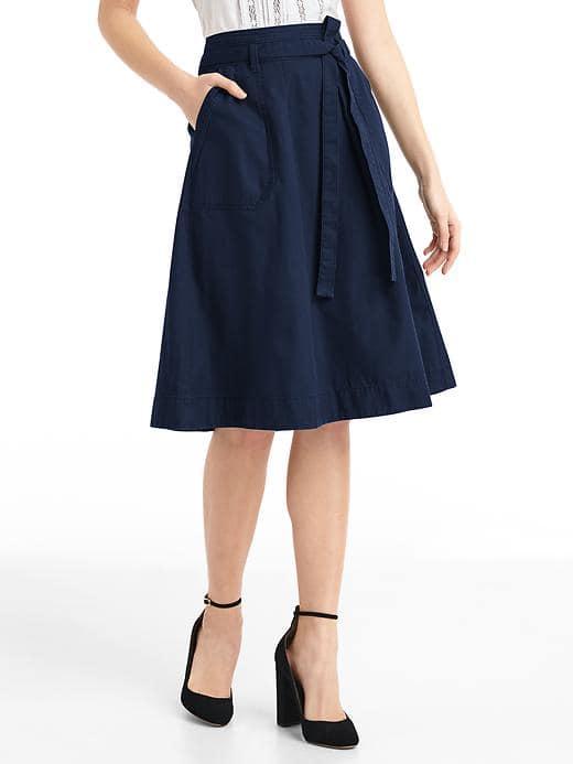 Gap Women A Line Utility Skirt - Dark Night