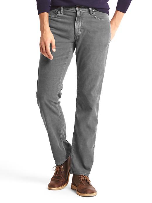 Gap Men 1969 Straight Fit Cords - Grey