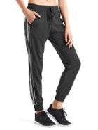 Gap Women Studio Stripe Panel Joggers - True Black