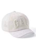 Gap Logo Mix Fabric Baseball Hat - White