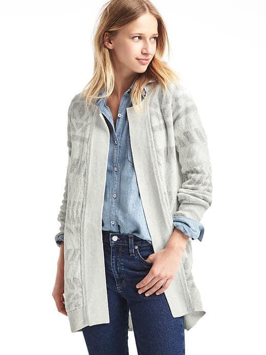 Gap Women Soft Open Front Cardigan - Heather Grey