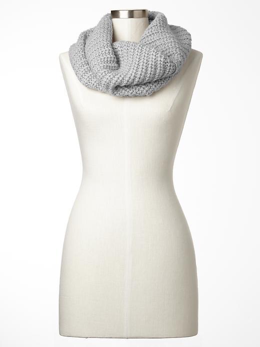 Gap Women Ribbed Cowl Scarf - Light Gray Heather