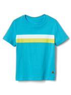 Gap Double Stripe Short Sleeve Tee - Turquoise Joy