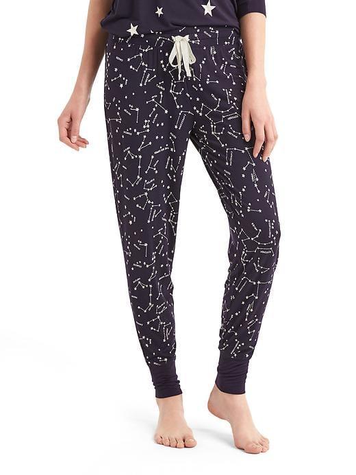 Gap Women Pure Body Print Joggers - Constellation Indigo