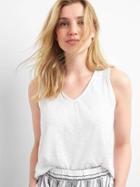 Gap Women Slouchy Wrap Back Tank - White