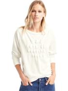 Gap Women Relaxed Varsity Applique Pullover Sweatshirt - New Off White