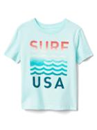 Gap Women Graphic Short Sleeve Tee - Blue Tint