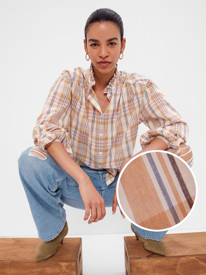 Ruffle Neck Shirt