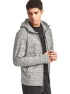 Gap Men Elements Fleece Full Zip Hoodie - Space Dye Grey Marl