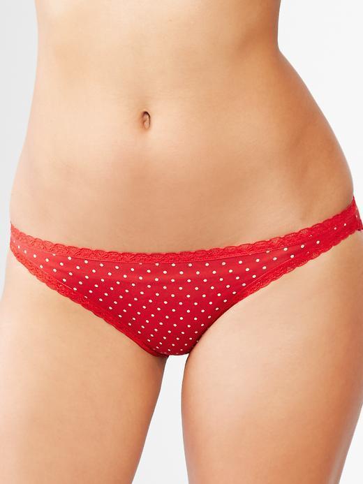 Gap Women Skinny Bikini - Microdots Pure Red