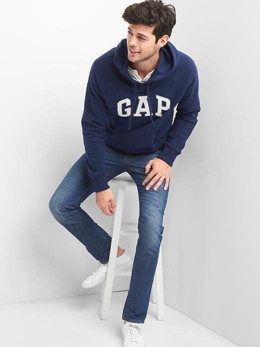 Gap Women French Terry Logo Pullover Hoodie - Tapestry Navy
