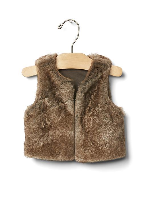 Gap Faux Fur Vest - Natural