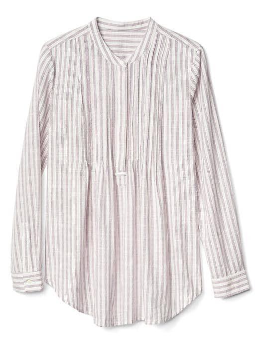 Gap Women Stripe Pintuck Popover - Pink Stripe
