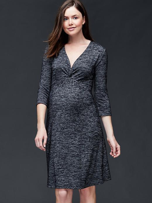 Gap Marled Twist Front Dress - Dark Night