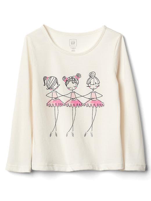 Gap Graphic Long Sleeve Tee - Ballerina