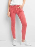 Gap Women Mid Rise True Skinny Ankle Color Jeans - Weathered Red